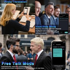 Gafas Bluetooth Inteligentes Traducción De Voz Ai con ChatGPT 164+ Idiomas 2026