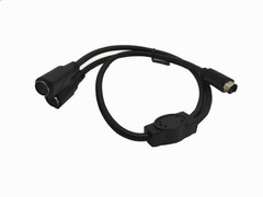S-Video 8 Pin Mini DIN Y Splitter Cable, Mini 8-Pin DIN S-Video Male to 2 Female