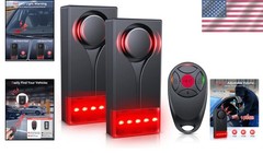 108dB Anti-Theft Car Vibration Alert with Remote and Durable Weatherproof Design