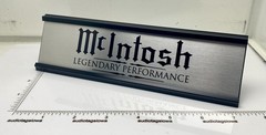 McIntosh Legendary Performance Desk Sign – Custom Made Aluminum Dual Sided