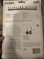 COBY CV-H47 Stereo Adjustable Headphones Vintage 2000s Slimline Design Tech