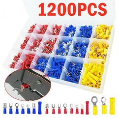 Assorted Insulated Electrical Wire Terminal Crimp Connector Spade Kit 280-1200x