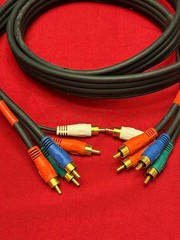 6FT COMPONENT VIDEO CABLE WITH AUDIO 5 RCA RED GREEN BLUE RGB for HDTV DVD VCR