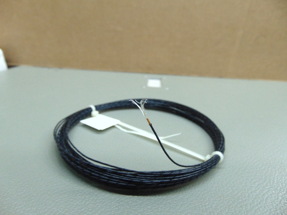 25 ft Vintage 26 AWG Silver plated copper Kapton PTFE Wire Black 19 strand
