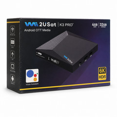 2026 WE2USAT K3 Pro+ Android 12 TV Box 6K WiFi 6 4GB/32GB Voice Remote V SEE