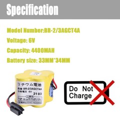 10X BR-2/3AGCT4A BR2/3AG BR2/3AGCT4A Battery for FANUC A98L-0031-0025 w/plug US