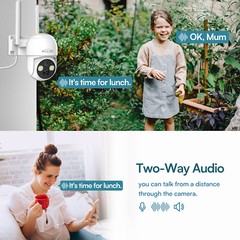 4MP Wireless Solar Power Camera Outdoor Wifi Battery Pan/Tilt Securty Camera