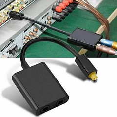 Dual Port Toslink Digital Fiber Optical Adapter Splitter Audio Cable 1 In 2 Out;