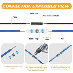 500PCS Heat Shrink Solder Waterproof Seal Sleeve Wire Connectors Terminal Kit US