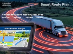 URFRU GPS Navigator for Car Truck 7-Inch 2025 Offline Maps Lifetime Free Updates