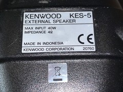 Set of 2 Kenwood KES-5 External Speakers (1 used 1 un-used) & 1 Cobra CA-73 mic