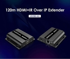 UP to 394Ft, LKV383 V4.0 HDMI Extender With IR 1080P Over RJ45 UTP STP Cat5e/6