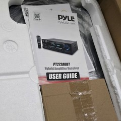 Pyle PT272AUBT 300W 4-Channel Bluetooth Stereo Receiver Amplifier AM/FM USB SD