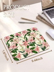 Seorsok Cute Aesthetic Lily Flowers Mouse Mat,Premium Textured Small, Beige01