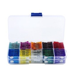 100pcs Assorted Auto Car Standard Blade Fuse 2,3,5,7.5,10,15,20,25,30 35 AMP