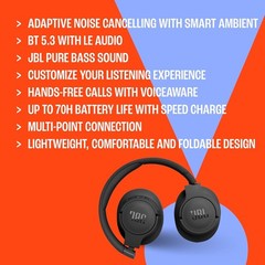 JBL Tune 770NC Bluetooth Noise Cancelling Wireless Headphones Black,Blue,White