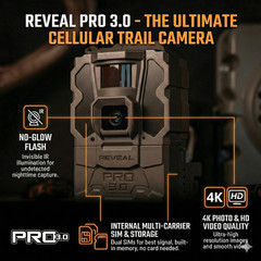 TACTACAM Reveal Pro 3.0 Cellular Trail Camera – Includes 32GB SD Card