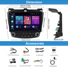 4+64GB For Honda Accord 7 2003-2007 Android 15.0 Car Stereo Radio GPS NAVI WIFI