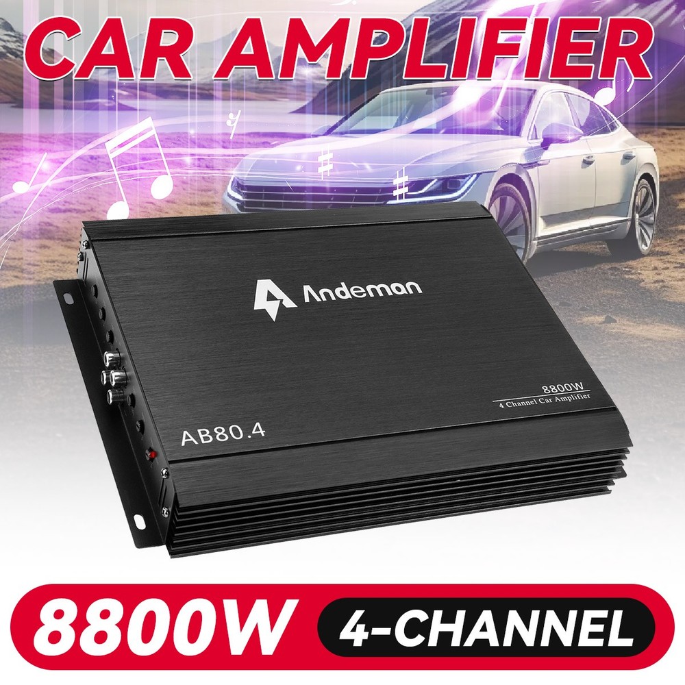 8800W 4CH Class AB Car Amplifier Stereo Audio Power Amp for Subwoofers & Speaker