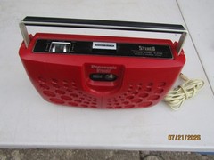 Vintage PANASONIC 8 Track Player RS-833S Stereo Red Swiss Cheese Tested Works