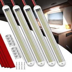4x 12V LED Interior Light Bars 120LED 2800LM Lights with ON/Off for Car RV Truck