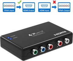 Component to HDMI Converter, Ypbpr RGB + R/L Audio to HDMI V1.3 Converter Adapte