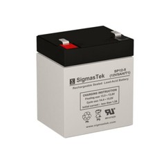 Leoch DJW12-4.5 Replacement Battery by SigmasTek (12V 5AH Terminal F1)