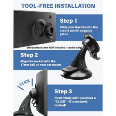 2 Pack GPS Cradle Bracket Clip Fits for Garmin DriveSmart 55 60 Easy Install