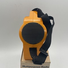Vintage Pomtrex Multipurpose Radio Flashlight AM/FM Yellow 100-00526 Hong Kong