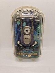 Vintage AM/FM Radio Blue Headphones Portable Personal Clip 2000s Street Fashion