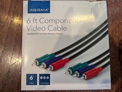 6FT COMPONENT VIDEO CABLE 3 RCA RED GREEN BLUE RGB COAXIAL for HDTV DVD VCR COAX