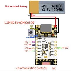 SmolSlime Module Based on NRF SlimeVR Module,ProMicro NRF52840 + (LSM6DSV +8047