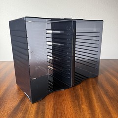 Atlantic 30 CD Storage Case Holder Rack Wall Mountable Black Plastic Retro