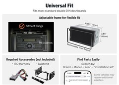X3 2 DIN 7 inch QLED Android Auto Car Stereo Radio Head Unit CarPlay Mirror Link
