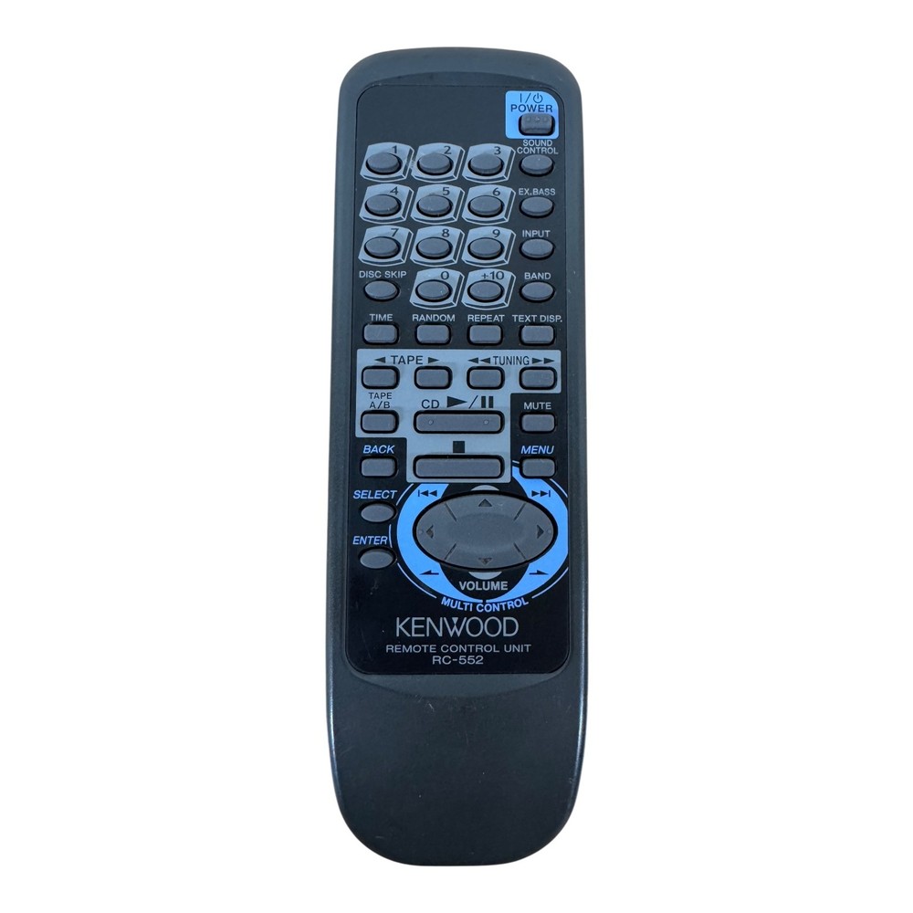 Genuine Kenwood RC-552 Audio System Remote Control Black Has Been Tested