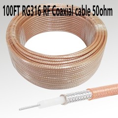 100FT RG316 Cable 50ohm High Temperature RF Coax Coaxial wire M17/113