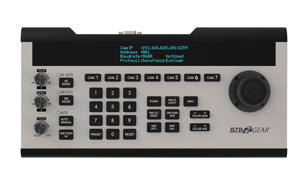 BZBGEAR BG-CJ-IPRSPRO-b Professional Serial and IP Joystick Controller/IP/RS232
