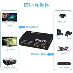 HDMI Splitter 1 In 4 Out 4K UHD HD 1080P 4-Port Repeater Splitter Amplifier 1×4