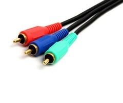 3FT 3RCA RGB Gold Plated Male Cable Colored Component Video Audio VCR DVD AV