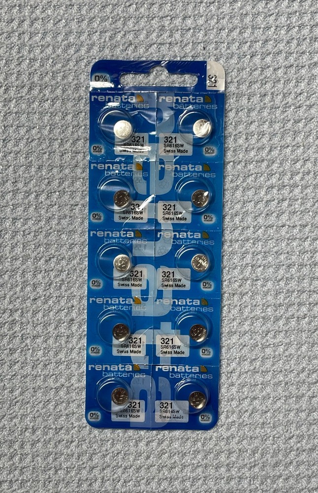 10 PACK RENATA 321 SR616SW SILVER 1.55V EXP 01/2027 FRESH FREE SHIPPING USA