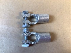 Positive & Negative 4/0 AWG Straight Barrel Top Post Battery Terminal Cable Ends