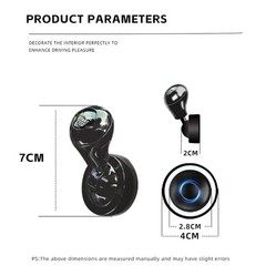 Car Joystick Push Start Button Cover, Metal Push to Start Accessories, Car