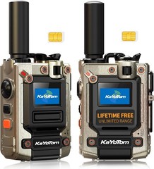 2PACK-(Lifetime Free) limited Range Walkie Talkies Long Range Global Rapid POC4G