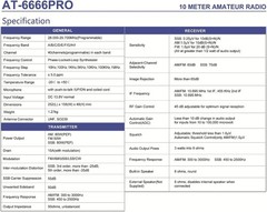 Anytone AT‑6666 PRO 10 Meter Radio 80W AM/FM/USB/LSB/CW 7‑Color LCD NRC