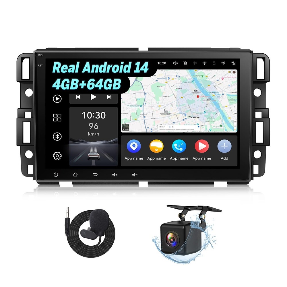 Car Stereo 8 Inch 64G 64G Android 14 Wireless CarPlay GMX7 Bluetooth EononGMX7A