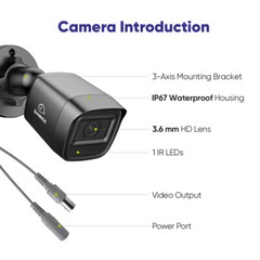SANNCE 5IN1 8CH DVR 1080P Security Camera System CCTV Outdoor Night Vision AI