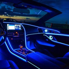 10M RGB 8 in 1 RGB Car Atmosphere Interior LED Guide Fiber Optic Ambient Light