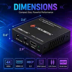 HDMI Audio Extractor Converter SPDIF 3.5MM Output – HDCP 2.2
