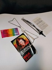 vtg RCA XL-100 VHF/UHF TV Antenna Silver Black White Metal Plastic with Manuals
