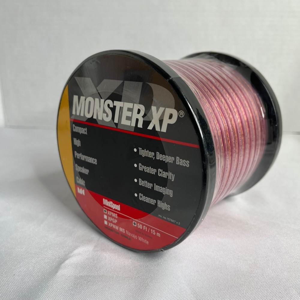 Monster XP Compact High Performance Speaker Cable XPMS 50ft/15M New!